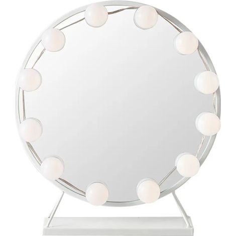 Led-beleuchteter Spiegel, Schminklampe Im Hollywood-stil Mit 12 Dimmbaren Glühbirnen, Kosmetiktischbeleuchtung