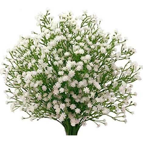 Set Mit 10 Künstlichen Latex-gypsophila-rispenblüten Zur Dekoration Von Zuhause, Hochzeiten Und Partys.