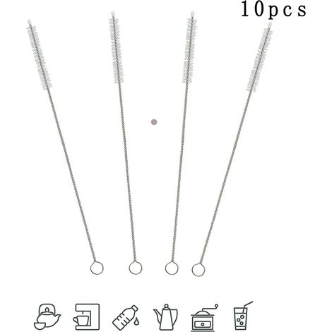 Reinigungsbürsten Für Kaffeevollautomaten, 10-teiliges Set: Kleine Bürste Für Schmale Milchschläuche, Strohhalmbürste, Kühlschrankbürste, Flaschenbürste