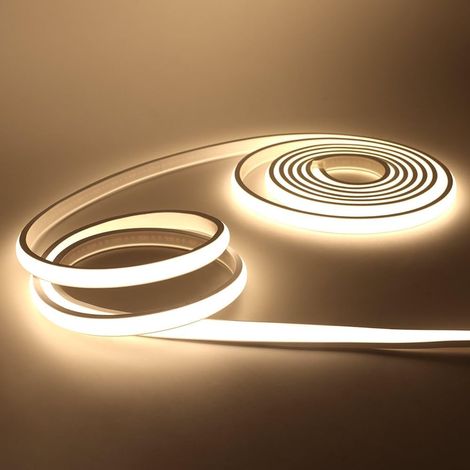 220-v-cob-led-streifen, Ip65 Wasserdicht, Flexibler Neon-led-streifen, 288 Leds/m Für Diy-projekte In Schlafzimmer, Küche Und Außenbereich. Warmweiß, 3 M.