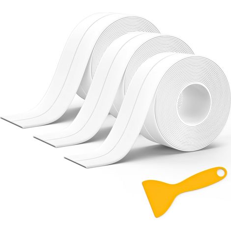 2 Rollen Dichtungsband, Wasserdichte Dichtungsstreifen, Dichtungsstreifen Für Badezimmer-, Toiletten- Und Küchenkanten (3,8 Cm X 3,2 M)