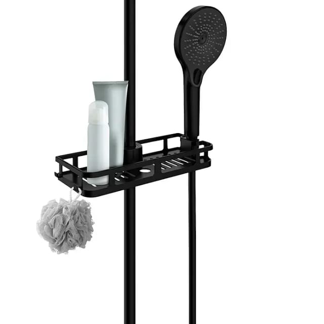 Kunststoff Duschablage Libertà in Schwarz matt 28,5 x 4 x 11,5 cm - Schwarz - Wenko