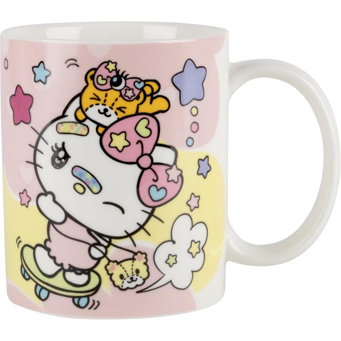 Keramiktasse - Konix - Hello Kitty - 320 Ml - Skateboard-motiv