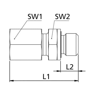 Riegler - Gerade Einschraubverschraubung, g 1/2 a., Rohr-Ø 15, Stahl verz.
