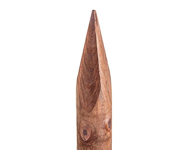 Haga - Holzpalisade 8cmØ x 50cm Höhe Holzpfahl Baumpfahl Pfahl Zaunpfahl