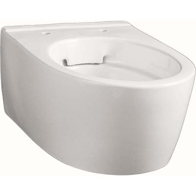 Geberit iCon Wand-WC Tiefspüler, verkürzte Ausladung, geschlossene Form, Rimfree Tiefe 49cm, Weiß/KeraTect