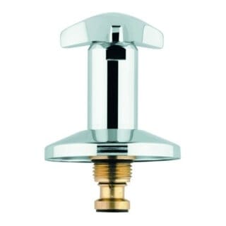 Oberteil, dn 15, für UP-Ventile dn 15, Trecorn-Griff, Schubrosette, Markierung Rot, Chrom - Grohe