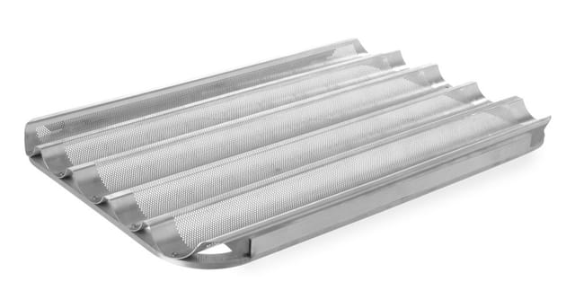Baguette-Backblech 60x40cm 5 Rillen - Hendi 808238