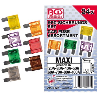 Bgs Technic - Kfz-Sicherungs-Sortiment Maxi 24-tlg.