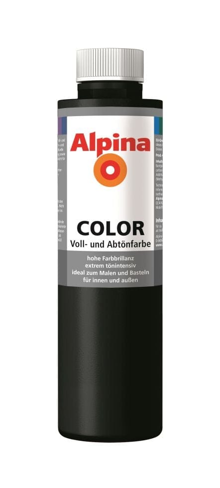 Night Black 750 ml night black seidenmatt Abtönfarbe - Alpina
