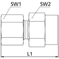 Riegler - Mano-Anschlussverschraubung g 1/4 i., Rohr-Außen-Ø 8, Stahl verz. Bild 2