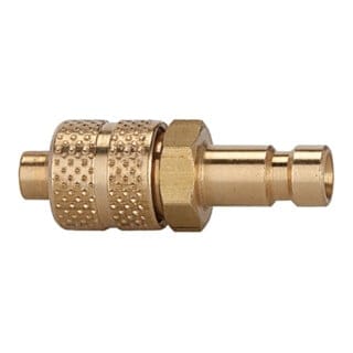 Nippel für Kupplungen nw 2,7, Messing blank, für Schlauch 6x4 - Riegler