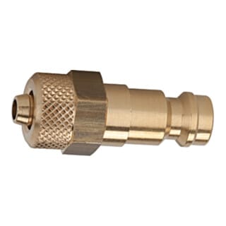 Nippel für Kupplungen nw 5, Messing blank, für Schlauch 8x6 - Riegler