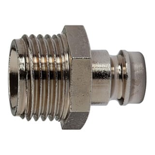 Temperier-Einstecknippel dn 9 mit Außengewinde, g 1/8, sw 15 - Riegler