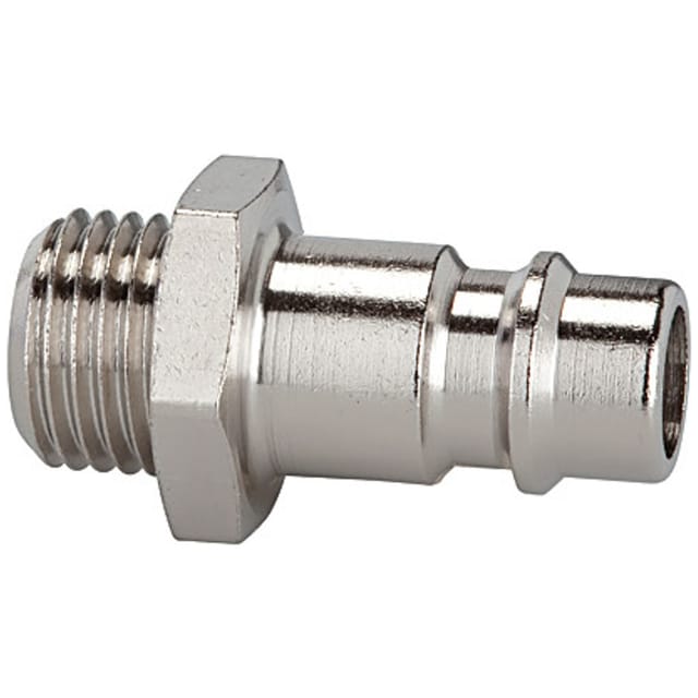 Nippel für Kupplungen nw 7,2 - nw 7,8, Messing vern., g 1/8 ag - Riegler