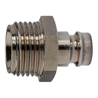 Temperier-Einstecknippel dn 6 mit Außengewinde, g 1/8, sw 11 - Riegler