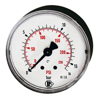 Standardmano, Kunststoff, g 1/4 hinten, 0 - 10,0 bar/145 psi, Ø40 - Riegler