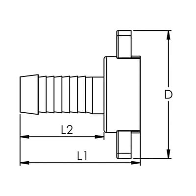 Riegler - 2/3 Schlauchverschr. G3/4x10, Ü-Mutter,flachd. schwere Ausfür ms