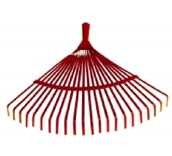 44 cm Rasen- und Laubrechen (mit flachen Drähten) ohne Stiel Outifrance