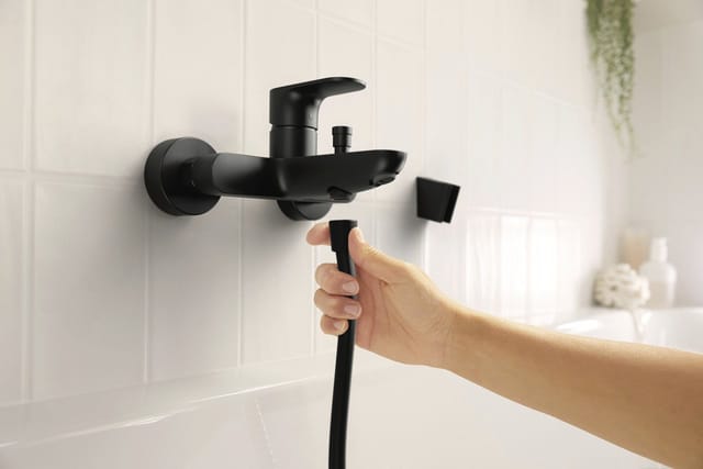 Rebris s - Badewannenarmatur, schwarz matt 72440670 - Hansgrohe