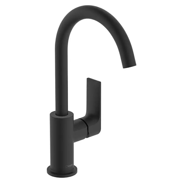 Hansgrohe - Rebris e - Waschtischarmatur mit Ablauf und Schwenkauslauf, schwarz matt 72576670