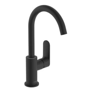 Hansgrohe - Rebris s - Waschtischarmatur mit Ablauf und Schwenkauslauf, schwarz matt 72536670