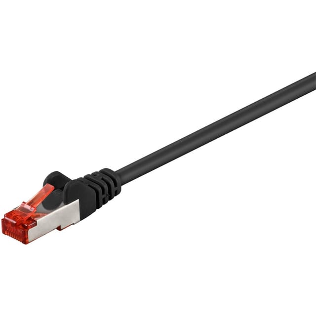 Goobay - Dönges Patchkabel Cat. 6, 2x RJ45 mit s/ftp, 1 m, schwarz