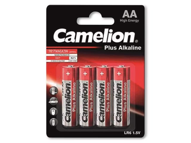 Camelion - Mignon-Batterie, Plus-Alkaline, LR6, 4 Stück