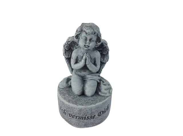 Grabschmuck Engel betend 8 x 5 cm grau Skulptur - Trendline