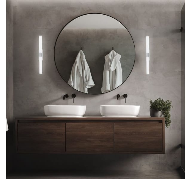 Led Spiegelleuchte 40 cm 6 Watt 4000 Kelvin 720 Lumen IP44 chrom Briloner