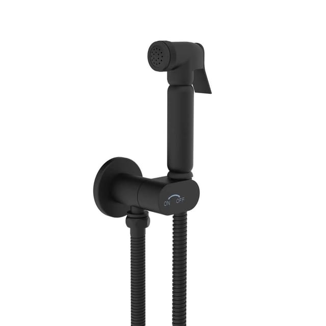Stilform - Design WC/Bidet Handbrause soho Komplettset mit Absperrventil in Schwarz Matt
