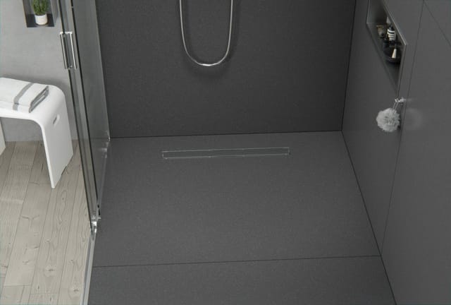 Bernstein - Edelstahl Duschrinne FlexGT01-3 für Duschkabine befliesbar Länge 70 cm