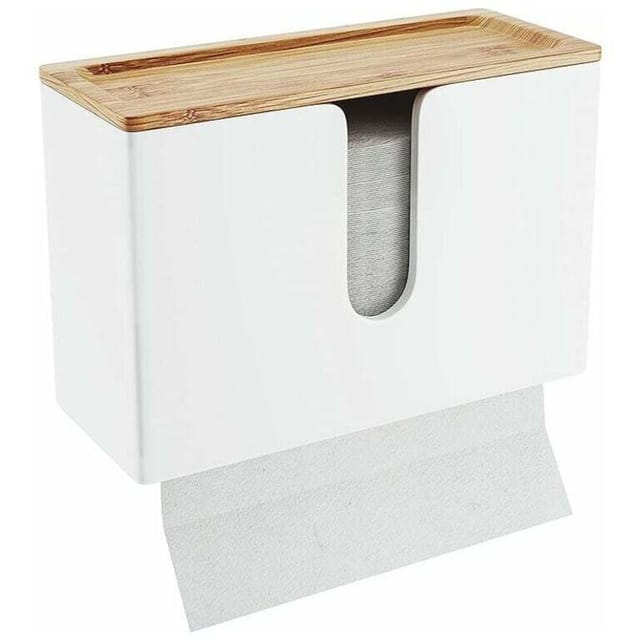 Wandmontierter Handtuchspender, Küchen- und Badezimmer-Papierspender, wandmontierter Papierhandtuchspender, Tischserviettenhalter, Blatt für Blatt,
