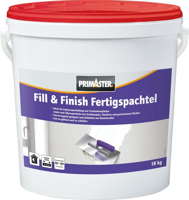 Primaster - Fertigspachtel Fill & Finish 18 kg Innen Spachtelmasse Spachtel Masse