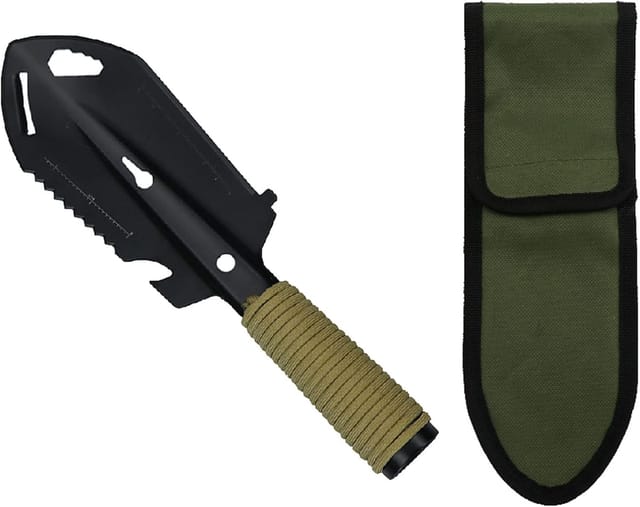 Ersandy - Mini-Gartenschaufel aus Metall, Edelstahl-Gartenwerkzeug für Gartenschaufel, Multi-Tool-Gartenschaufel für Camping-Gadgets, geeignet für