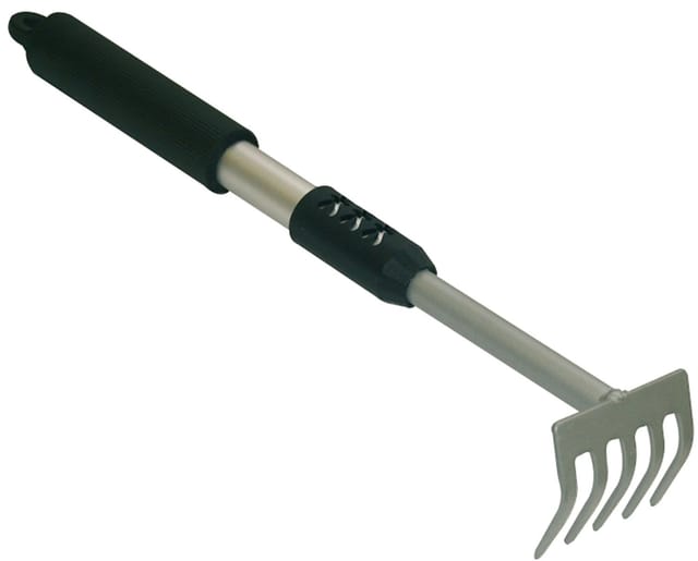 5 Zähne Rake mit Aluminiumgriff 36 cm Brixo Platinum