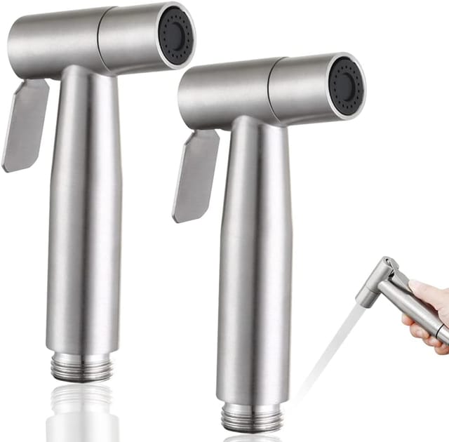 2-teiliges Bidet-Sprühgerät, Handbrause für die Toilette, Bidet-Sprühgerät-Set aus Edelstahl, Körperpflege- und Toiletten-Sprühgeräte-INHHUB
