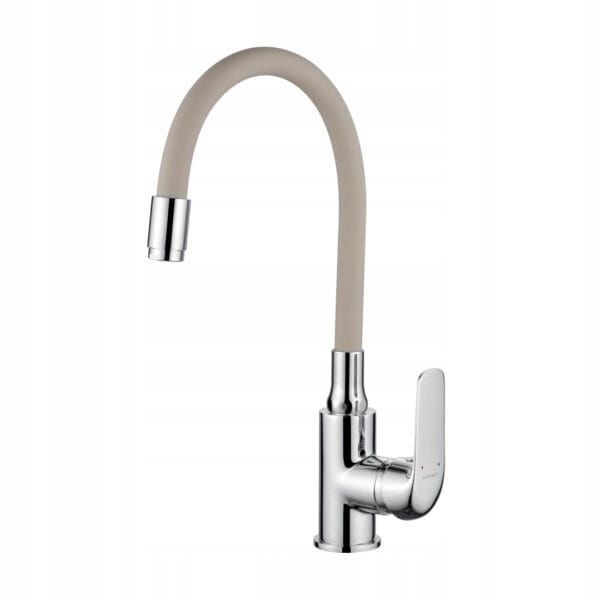 Elza beige freistehende Küchenarmatur mit flexiblem Auslauf