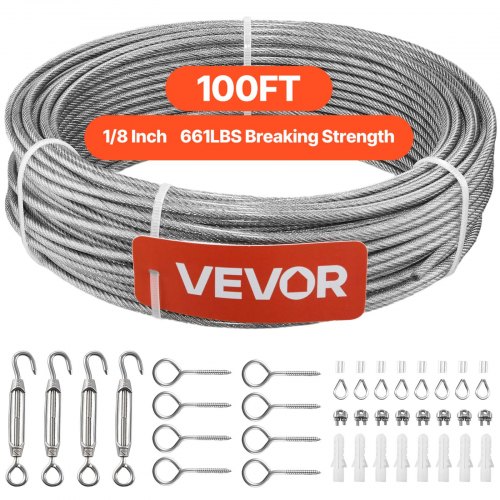 Edelstahldrahtseil Φ3,2 Mm 30,5 M Länge, Drahtseil Aus Edelstahl 304 Mit Einer Bruchlast Von 2,94 Kn, 7x7 Litzen Stahldraht, Geländerseil Für Terrassengeländer, Gartenspaliere