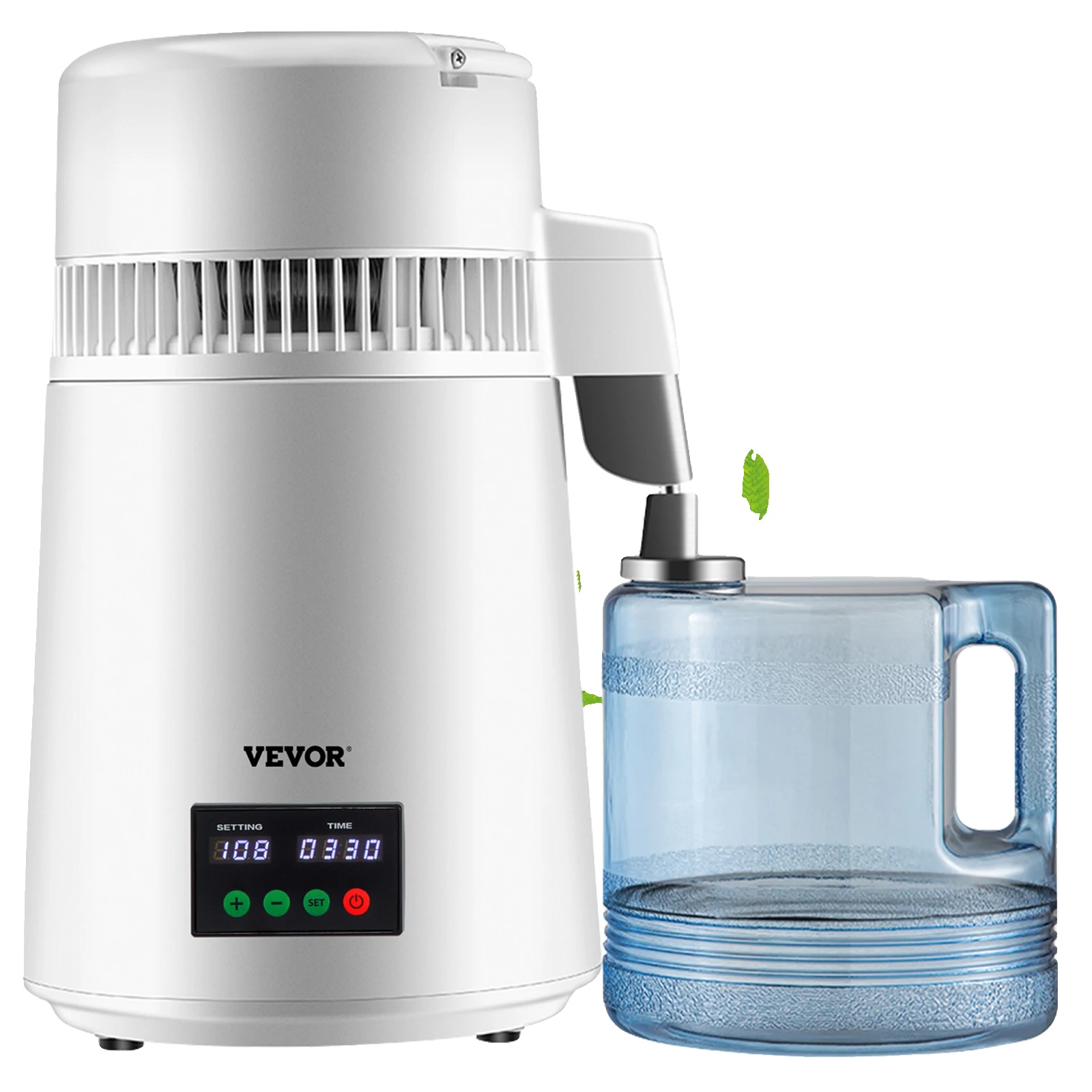 Wasserdestilliergerät, 750 W Leistung, 1 L/h Destillationsrate, 4 L Fassungsvermögen