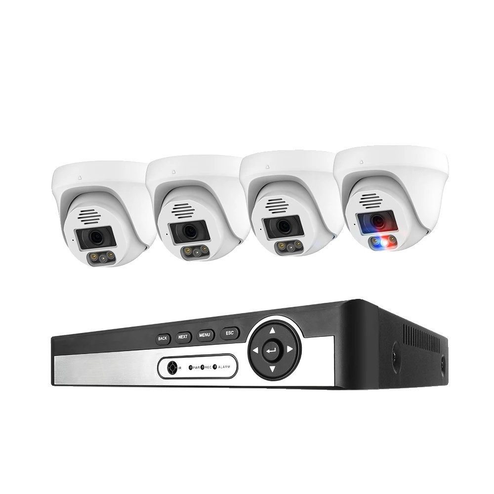 Sicherheitskamerasystem, Gesichtserkennung, Bewegungsalarm, 8-kanal-nvr, 4 Kameras, 8 Mp-b, 1 Tb-g