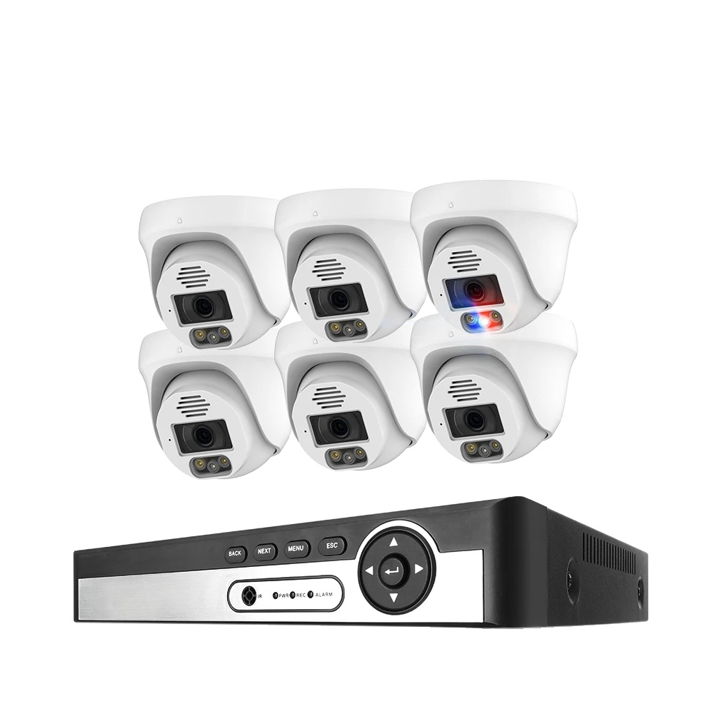 Sicherheitskamerasystem, Gesichtserkennung, Bewegungsalarm, 8-kanal-nvr, 6 Kameras (8 Mp), 1 Tb