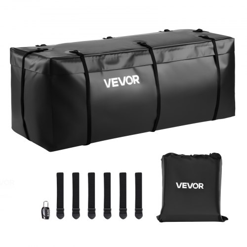 Gepäckträgertasche Für Anhängerkupplung Aus Wasserdichtes 840d-pvc (0,453 M³), Gepäcktasche Zur Aufbewahrung Auf Der Ladefläche Von Lkws Mit Verstärkten Gurten Für Pkw Suvs Vans Schwarz