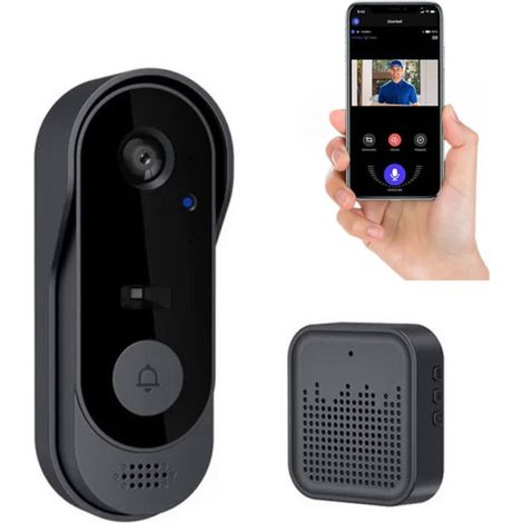Intelligente Wlan-türklingel Mit Kamera, Wasserdicht, Hd 1080p, Infrarot-nachtsicht, Kabellose Türklingel, Sicherheitsmonitor, Alarmanlage, Video-gegensprechanlage, Usb-aufladbar