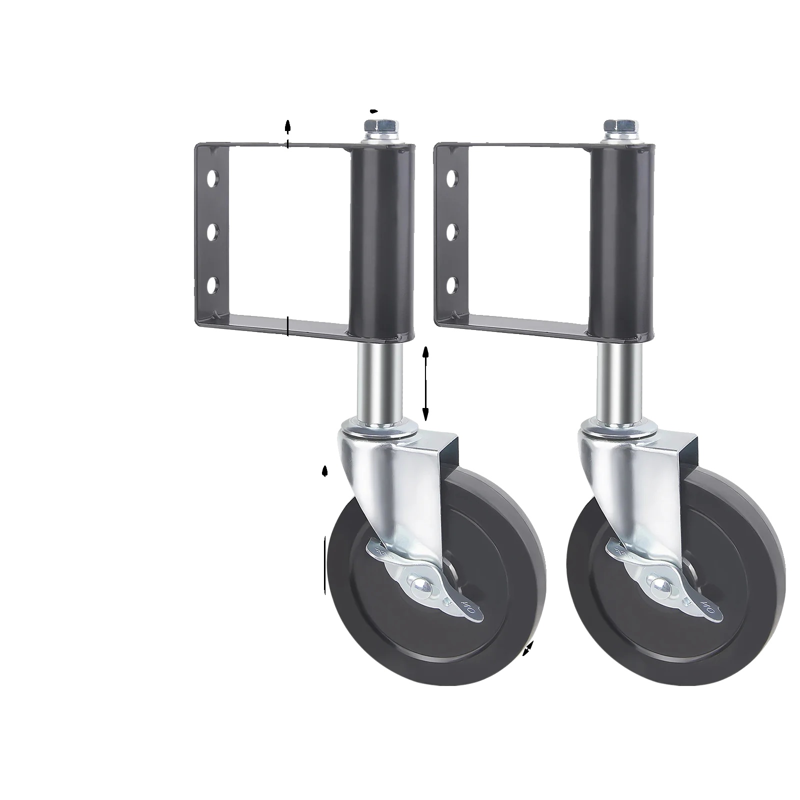 Rollenhalter, Schwerlastausführung, Tragkraft 100 Kg, 360°-drehung, Schwarz