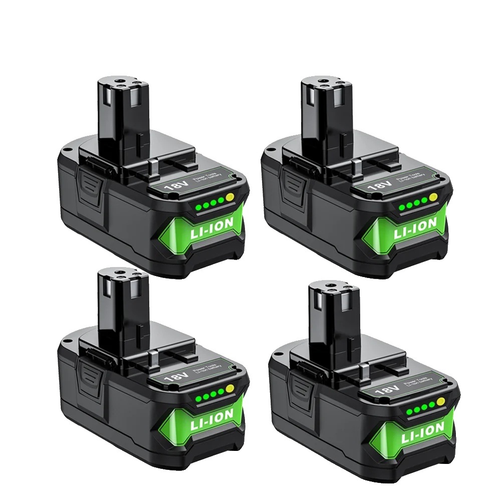 Lithium-ionen-akku, 7000 Mah Kapazität, 18 V Spannung, Kompatibel Mit Ryobi, 4 X 7,0 Ah Akkus
