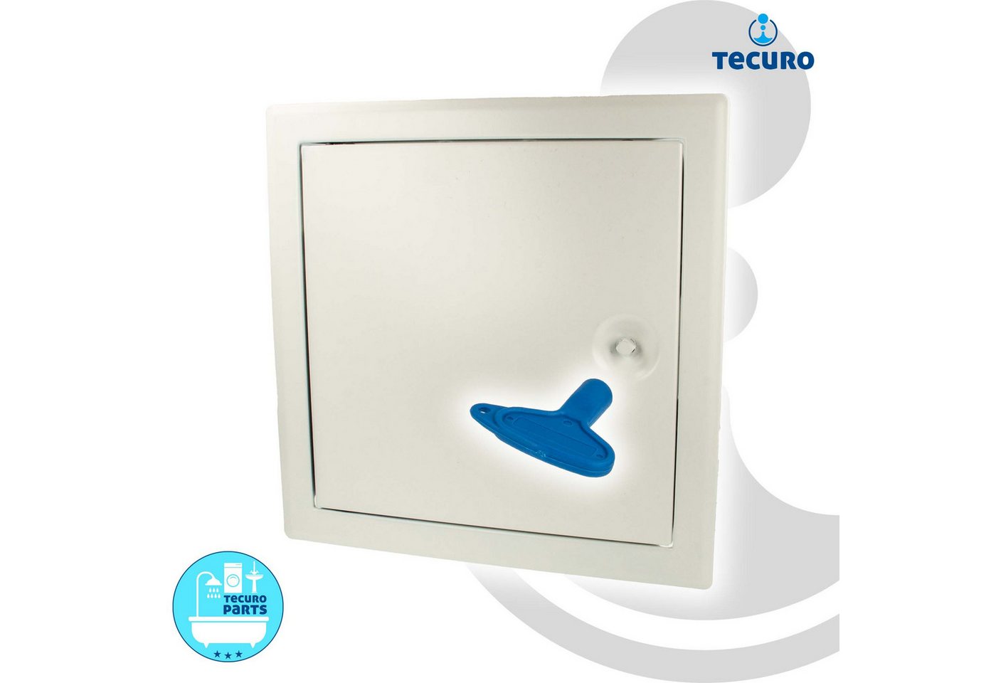 Tecuro - Revisionstür 150 x 150 mm Einbautür mit Rahmen und Vierkantschloss Bild 3