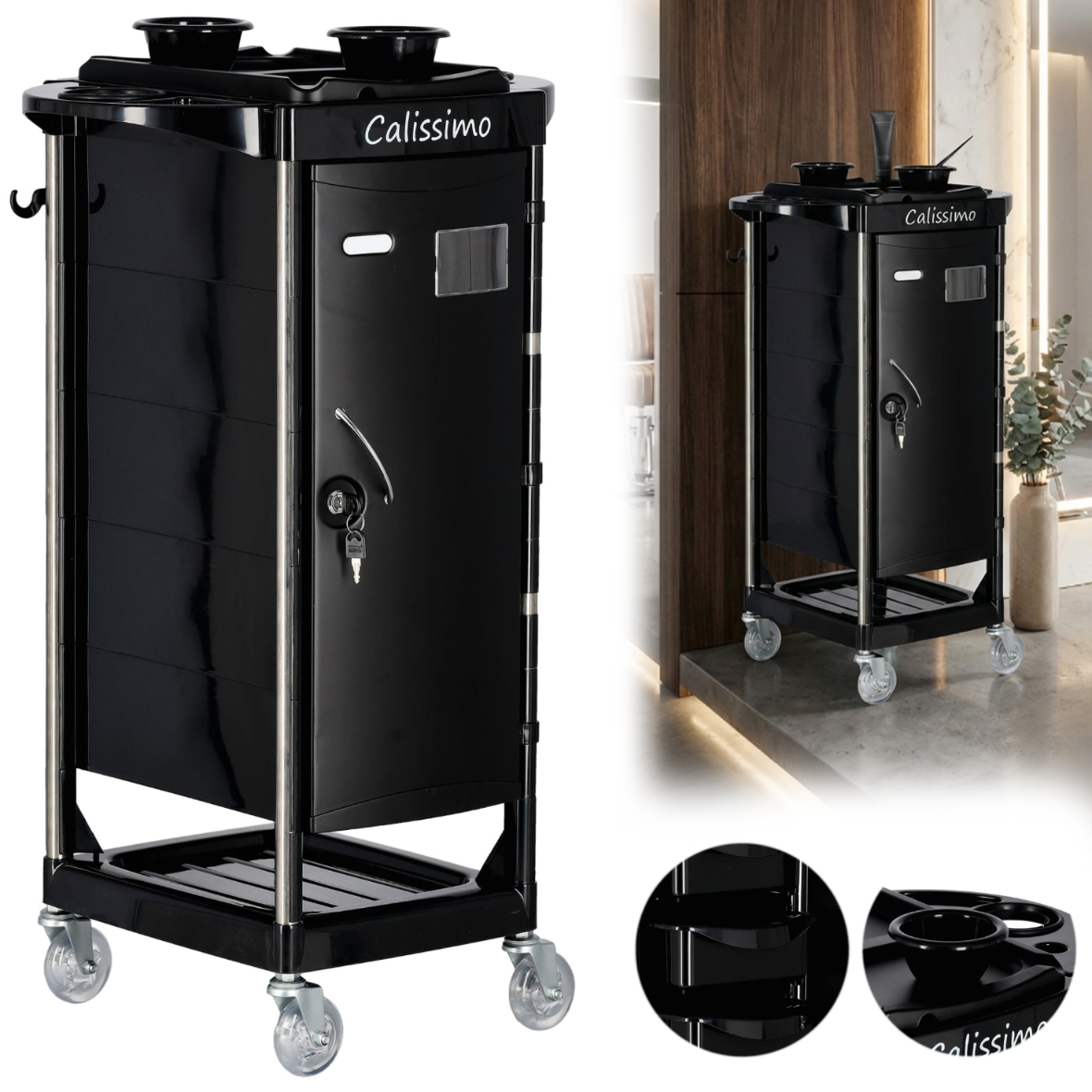 Mobiler Friseurwagen Für Färbekosmetik Für Einen Spa-salon