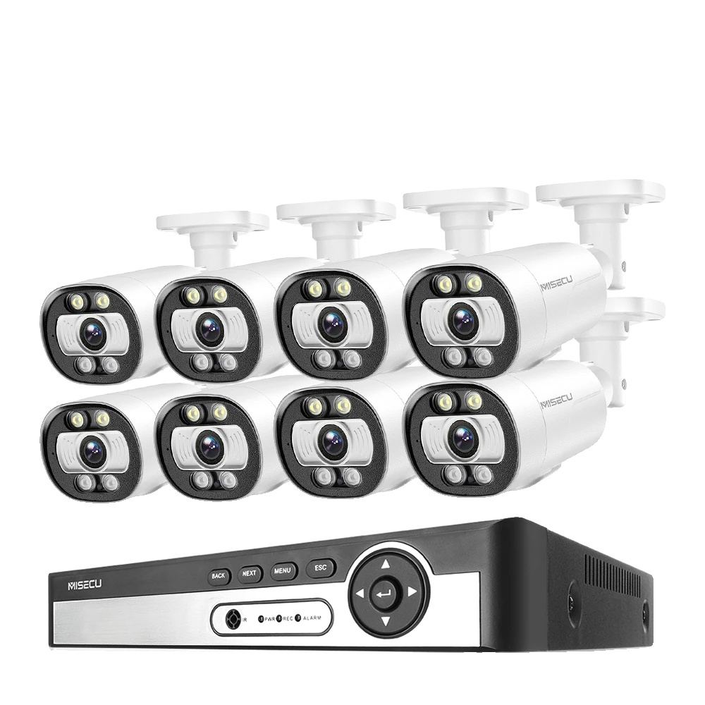 Cctv-kamerasystem, Unterstützt 8 Kanäle, Ki-gesichtserkennung, 8-kanal-nvr, 8 Kameras (5 Mp), 1 Tb