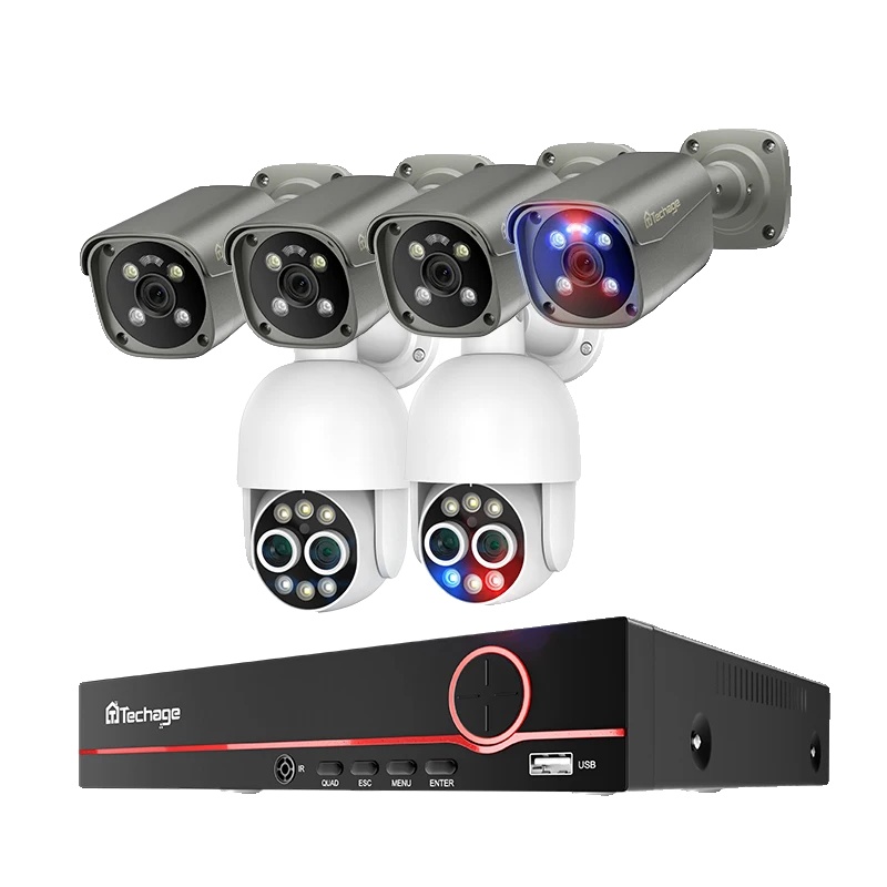 Überwachungskamerasystem, 8 Mp Auflösung, Ki-erkennung, 8-kanal-nvr, 6 Kameras, 1 Tb